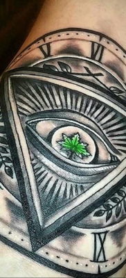 marijuana tattoo 30.09.2019 №006 -hemp (MARIJUANA) tattoo- tattoovalue.net