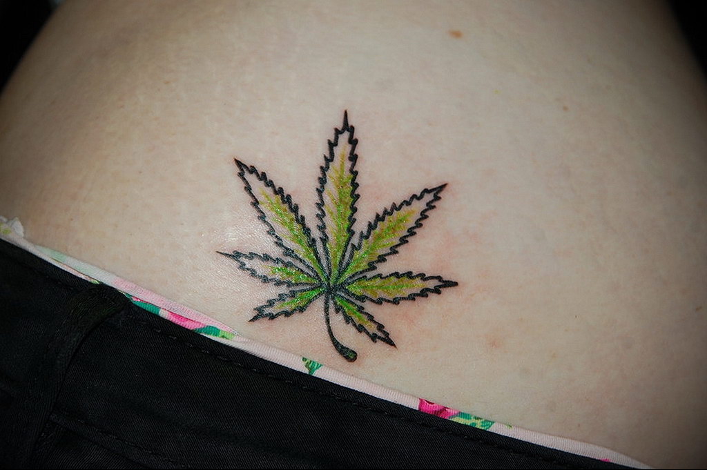 Small Marijuana Leaf Temporary Tattoo  Set of 3  Little Tattoos