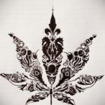 sketch marijuana tattoo 30.09.2019 №001 -hemp (MARIJUANA) tattoo- tattoovalue.net