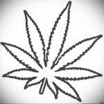 sketch marijuana tattoo 30.09.2019 №002 -hemp (MARIJUANA) tattoo- tattoovalue.net