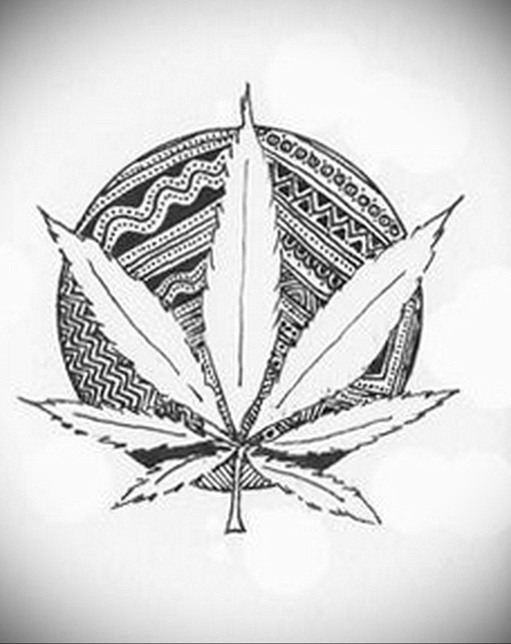 sketch marijuana tattoo 30.09.2019 №016 -hemp (MARIJUANA) tattoo- tattoovalue.net