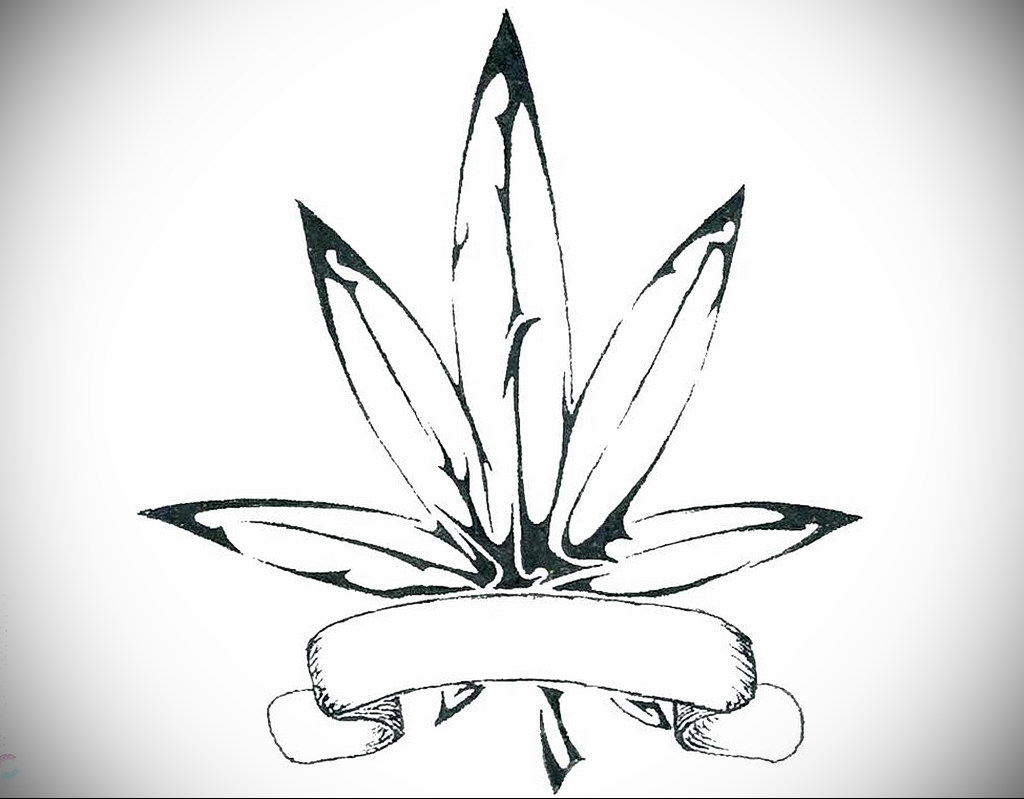 sketch marijuana tattoo 30.09.2019 №017 -hemp (MARIJUANA) tattoo- tattoovalue.net