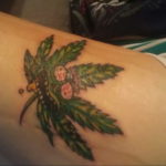 tattoo on the arm of marijuana 30.09.2019 №020 -hemp (MARIJUANA) tattoo- tattoovalue.net