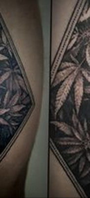 tattoo on the arm of marijuana 30.09.2019 №005 -hemp (MARIJUANA) tattoo- tattoovalue.net