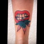tattoo on the arm of marijuana 30.09.2019 №014 -hemp (MARIJUANA) tattoo- tattoovalue.net