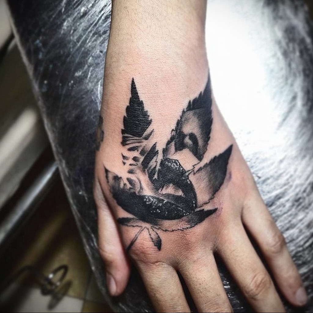 tattoo on the arm of marijuana 30.09.2019 №024 -hemp (MARIJUANA) tattoo- tattoovalue.net