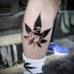 tattoo small marijuana 30.09.2019 №002 -hemp (MARIJUANA) tattoo- tattoovalue.net