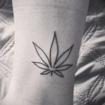 tattoo small marijuana 30.09.2019 №004 -hemp (MARIJUANA) tattoo- tattoovalue.net