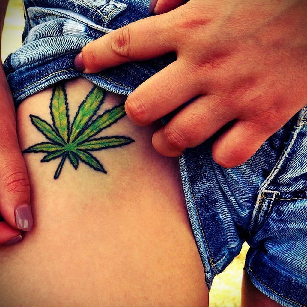 tattoo small marijuana 30.09.2019 № 012 -hemp (MARIJUANA) tattoo- tattooval...