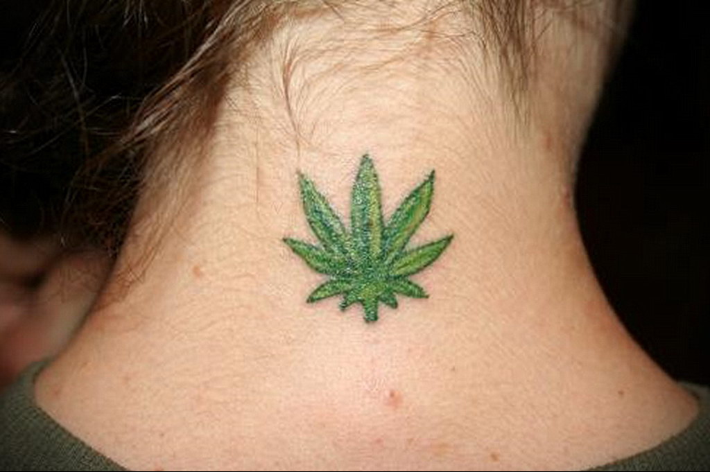 tattoo small marijuana 30.09.2019 №005 -hemp (MARIJUANA) tattoo- tattoovalue.net