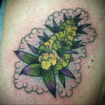 tattoo small marijuana 30.09.2019 №017 -hemp (MARIJUANA) tattoo- tattoovalue.net