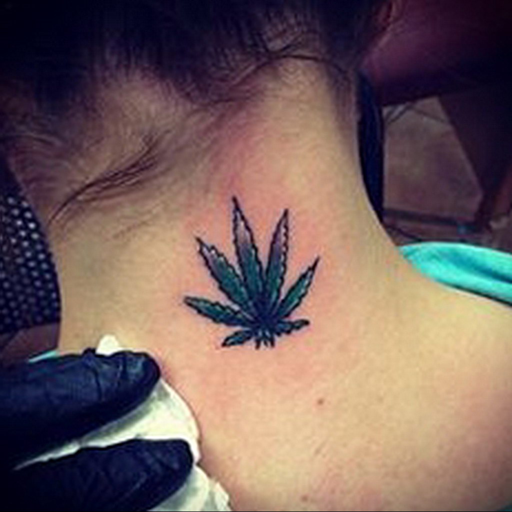 tattoo small marijuana 30.09.2019 №019 -hemp (MARIJUANA) tattoo- tattoovalue.net