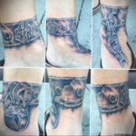 An example of an interesting drawing of a shackle tattoo 07.10.2019 №002 - tattoovalue.net