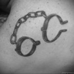 An example of an interesting drawing of a shackle tattoo 07.10.2019 №005 - tattoovalue.net