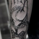 An example of an interesting drawing of a shackle tattoo 07.10.2019 №030 - tattoovalue.net