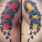 An example of an interesting drawing of a shackle tattoo 07.10.2019 №032 - tattoovalue.net
