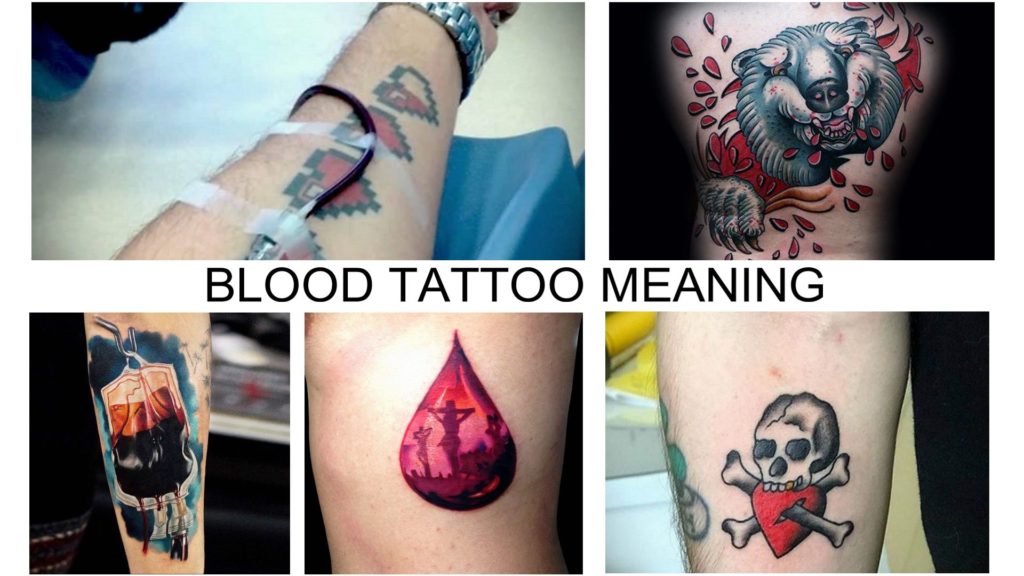 Blood Tattoo Meaning: drawing features, history, photo examples, sketches