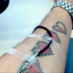 Photo blood donor tattoo 22.10.2019 №001 - blood donor tattoo - tattoovalue.net