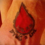 Photo blood drop tattoo 22.10.2019 №012 - blood drop tattoo - tattoovalue.net