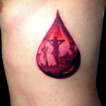 Photo blood drop tattoo 22.10.2019 №013 - blood drop tattoo - tattoovalue.net