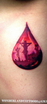 Photo blood drop tattoo 22.10.2019 №013 – blood drop tattoo – tattoovalue.net
