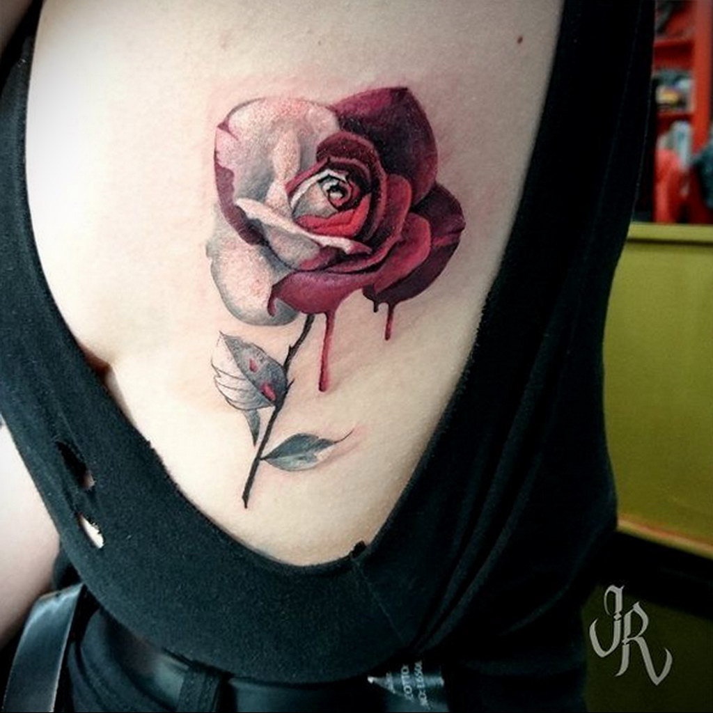 Bleeding rose tattoo  Tattoogridnet