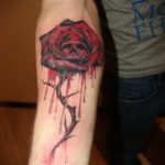 Photo blood rose tattoo 22.10.2019 №011 - blood rose tattoo - tattoovalue.net