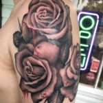 Photo blood rose tattoo 22.10.2019 №013 - blood rose tattoo - tattoovalue.net