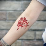 Photo blood rose tattoo 22.10.2019 №015 - blood rose tattoo - tattoovalue.net