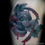 Photo blood rose tattoo 22.10.2019 №016 - blood rose tattoo - tattoovalue.net