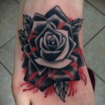 Photo blood rose tattoo 22.10.2019 №021 - blood rose tattoo - tattoovalue.net