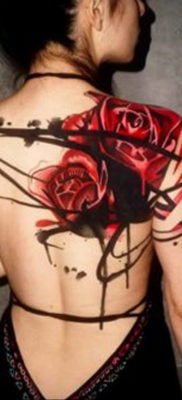Photo blood rose tattoo 22.10.2019 №029 – blood rose tattoo – tattoovalue.net