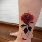 Photo blood rose tattoo 22.10.2019 №037 - blood rose tattoo - tattoovalue.net