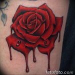Photo blood rose tattoo 22.10.2019 №005 - blood rose tattoo - tattoovalue.net