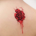 Photo blood rose tattoo 22.10.2019 №009 - blood rose tattoo - tattoovalue.net
