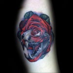 Photo blood rose tattoo 22.10.2019 №017 - blood rose tattoo - tattoovalue.net
