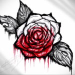 Photo blood rose tattoo 22.10.2019 №019 - blood rose tattoo - tattoovalue.net
