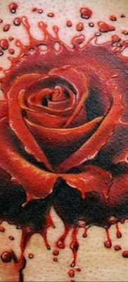 Photo blood rose tattoo 22.10.2019 №027 – blood rose tattoo – tattoovalue.net