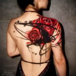 Photo blood rose tattoo 22.10.2019 №029 - blood rose tattoo - tattoovalue.net