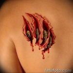 Photo blood tattoo example 22.10.2019 №006 - blood tattoo - tattoovalue.net