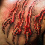 Photo blood tattoo example 22.10.2019 №013 - blood tattoo - tattoovalue.net