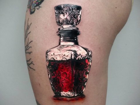 Photo blood tattoo example 22.10.2019 №014 - blood tattoo - tattoovalue.net