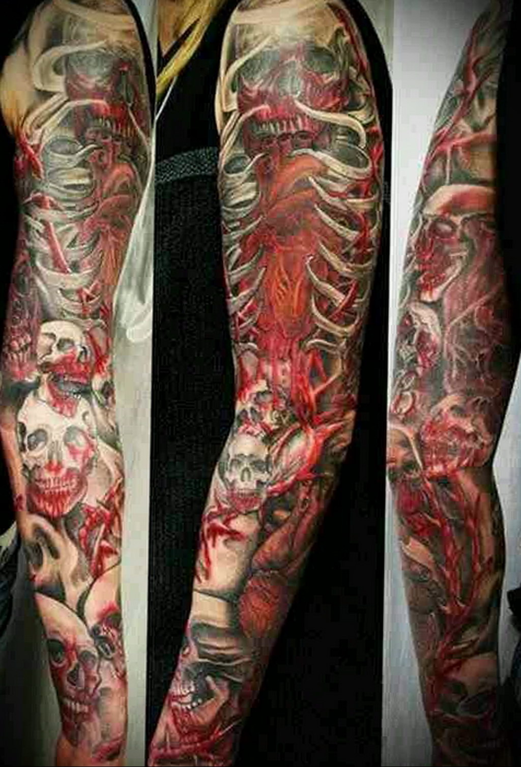 Photo blood tattoo on the arm 22.10.2019 №001 - blood tattoo on the arm - tattoovalue.net