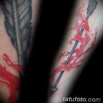Photo blood tattoo on the arm 22.10.2019 №005 - blood tattoo on the arm - tattoovalue.net