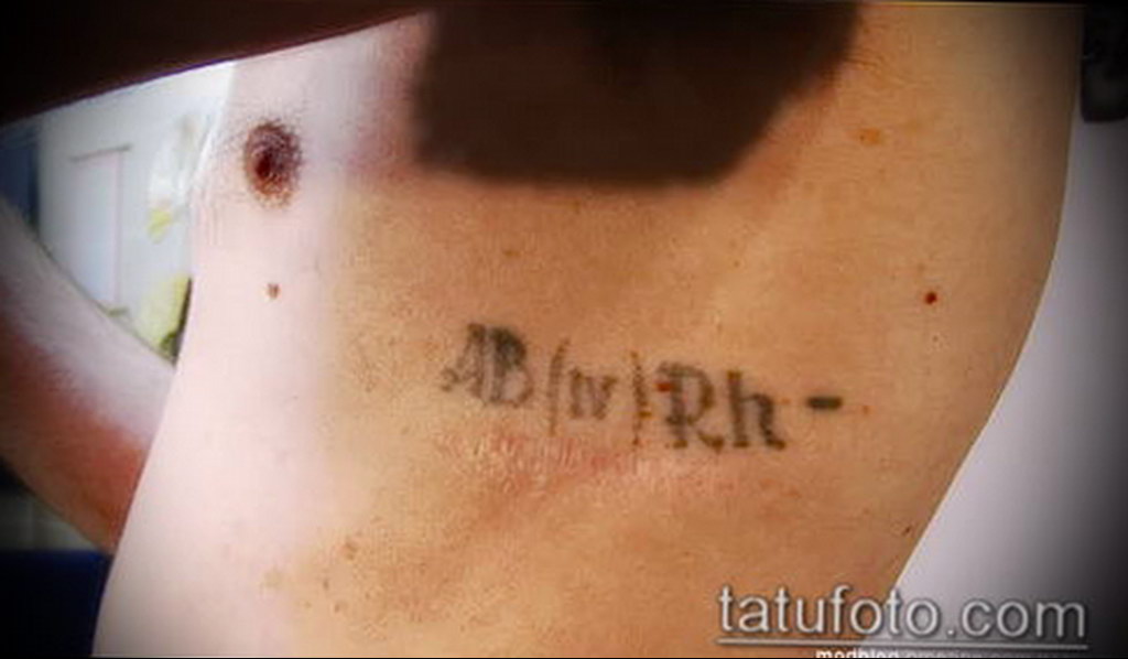 Photo blood type tattoo 22.10.2019 № 014 - blood type tattoo - tattoovalue....