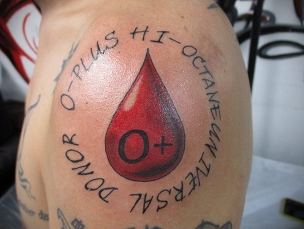 Blood Tattoo Meaning: drawing features, history, photo examples, sketches