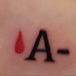 Photo blood type tattoo 22.10.2019 №009 - blood type tattoo - tattoovalue.net