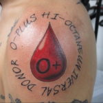 Photo blood type tattoo 22.10.2019 №026 - blood type tattoo - tattoovalue.net