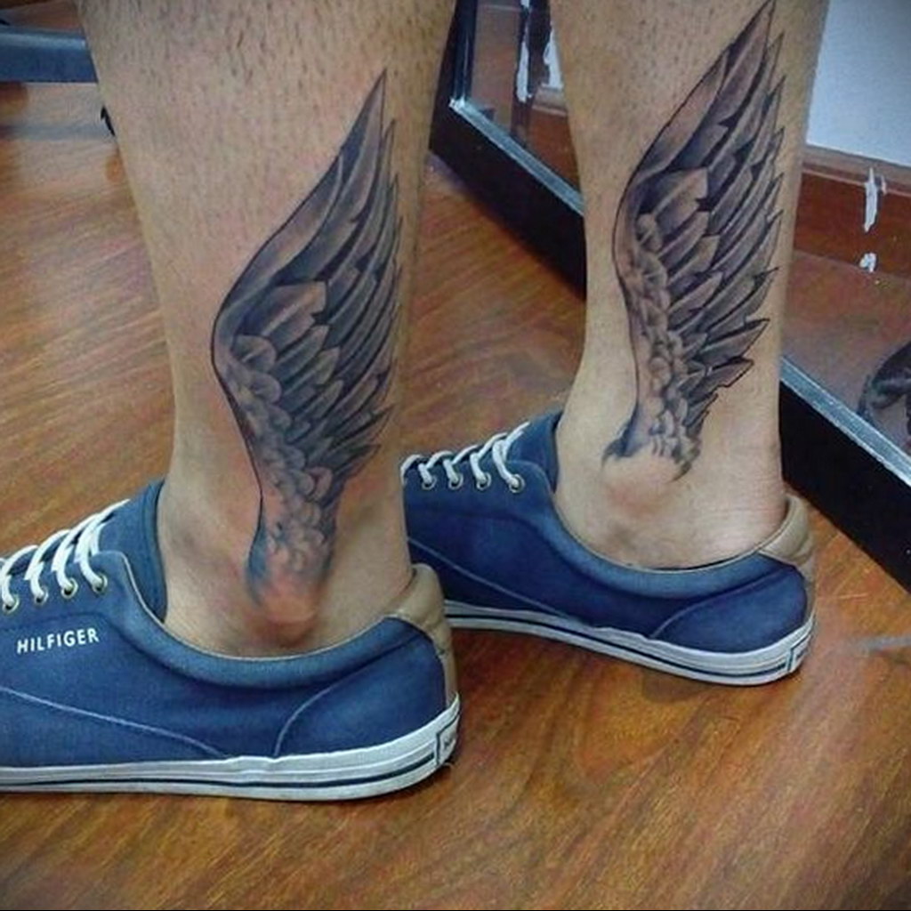 Tattoos Wings  Wing tattoo men Leg tattoos Greek tattoos