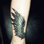 Photo example drawing of a tattoo with Hermes wings 07.10.2019 №020 -tattoo- tattoovalue.net